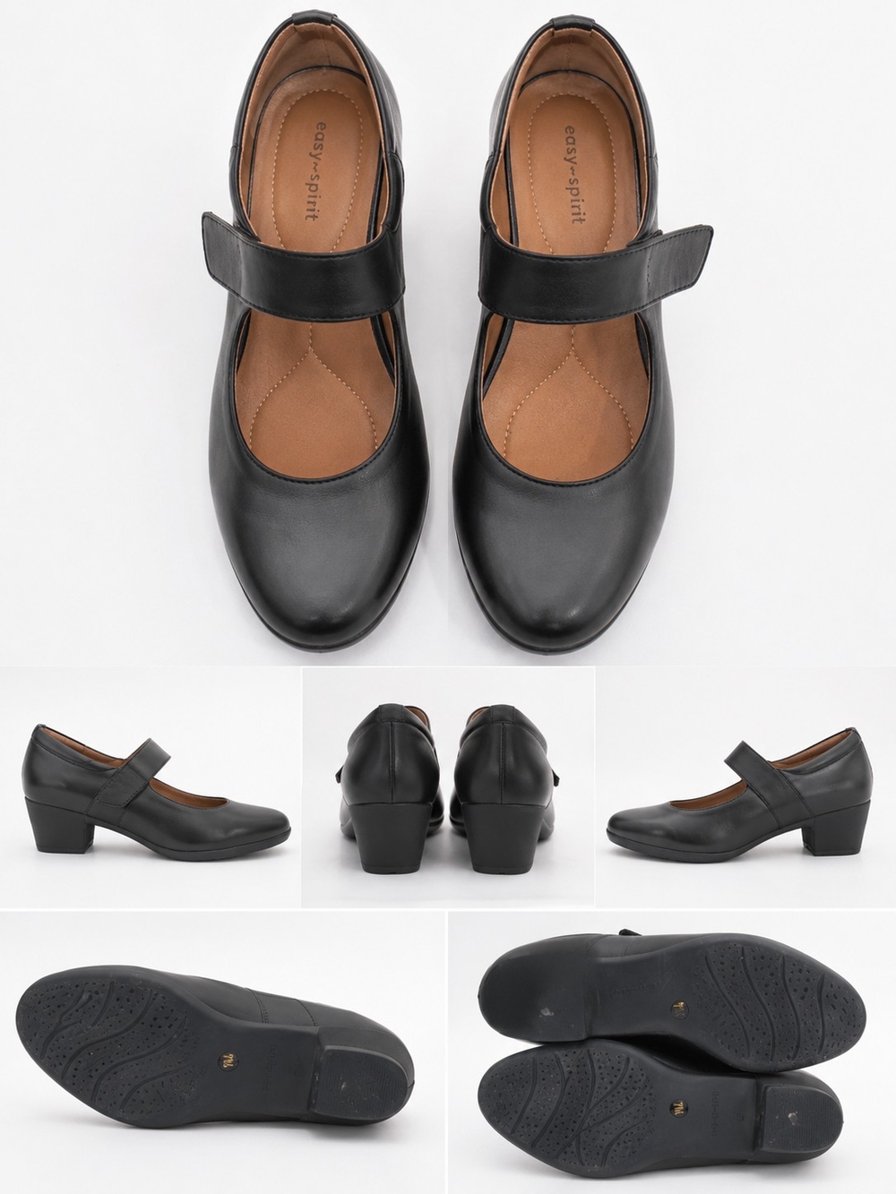 Easy Spirit Women's Black Mary Jane Low Heel Pumps